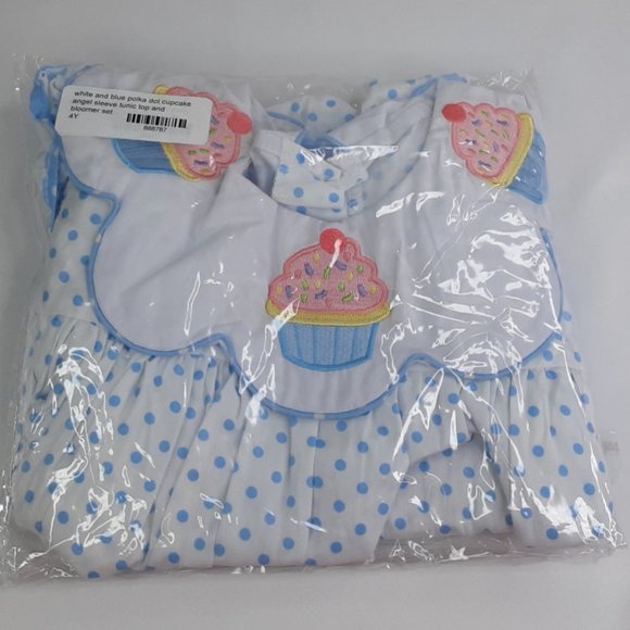 'EVERLASTING HEIRLOOM' SCALLOP NECK EMBROIDE CUPCAKE TOP & BLOOMER 2-PIECE SET - Picture 11 of 14